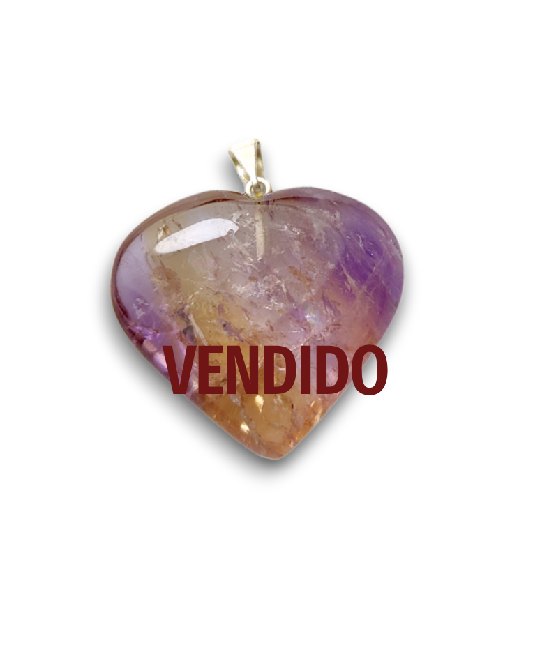 Pendente coração de ametrino
